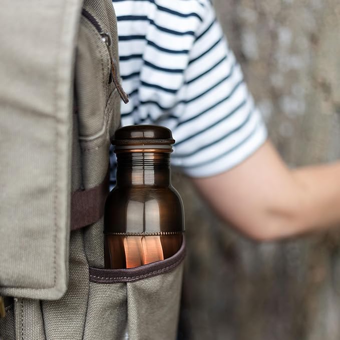 Black Wave Copper Water Bottle Pure Copper Vessel for Drinking - Drink More Water, Lower Your Sugar Intake And Enjoy the Benefits Immediately