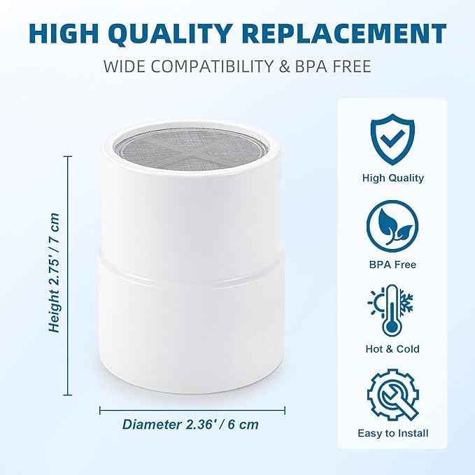 Shower Filter Replacement Cartridge for JOLIE Shower Head Filter - KDF - 1 Pack