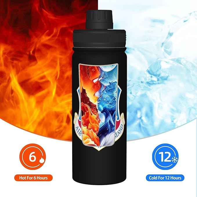 Acc Shield Water Bottle 18 Oz Stainless Steel Water Bottles Leak Proof Outdoor Sports Insulated Water Bottle Funny Bottle Water