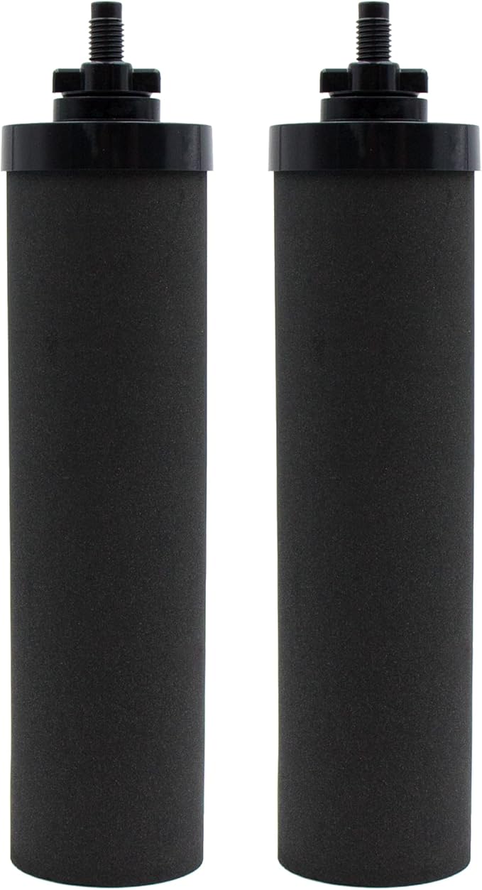 Water Filter Replacement for Berkey® BB9-2 Black Activated Carbon Filters, Compatible with Berkey® Gravity Water Filter System, Pack of 2