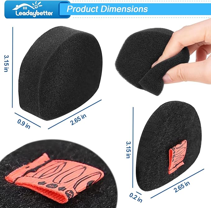 Leadaybetter 6 Pack Filters Replacement For Shark CH901 and CH951 Cordless Handheld Vacuum，Foam & Felt Replacement Kit for CH951C CH900WM UltraCyclone Pet Pro Plus, Compatible with Part #XFTRCH900 - AquaVibe