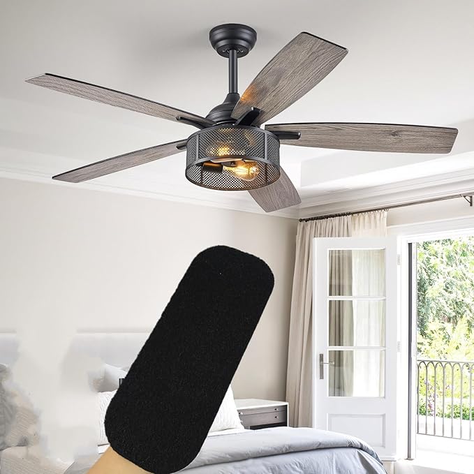 Ceiling Fan Filters 3 Pack - Universal Ceiling Fan Air Filters -Activated Coconut Shell Carbon Filter Easy-Stick for Ceiling Fan Blade