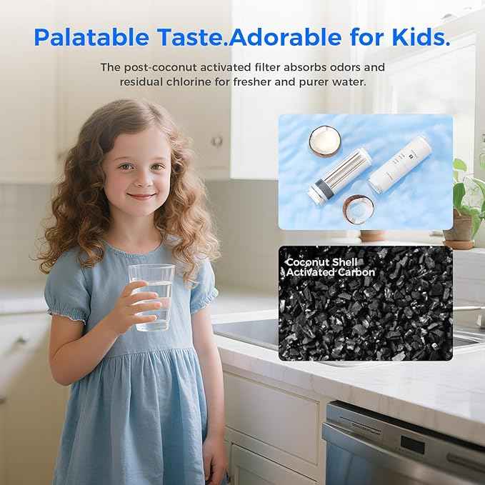 800GPD Reverse Osmosis System, 9 Stage Tankless RO Water Filtration System, Under Sink Water Filter 𝐈𝐧𝐜𝐥. 𝟏 𝐄𝐱𝐭𝐫𝐚 𝐓𝐃𝐒 𝐌𝐞𝐭𝐞𝐫, 2.5:1 Pure to Drain, Reduce TDS, FCC Listed