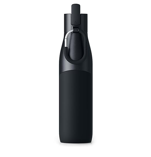LARQ Bottle Movement Filtered - Lightweight Non-Insulated Stainless Steel Water Bottle BPA Free with Nano Zero Technology and Long-Lasting Filters, White/Pebble, 32oz