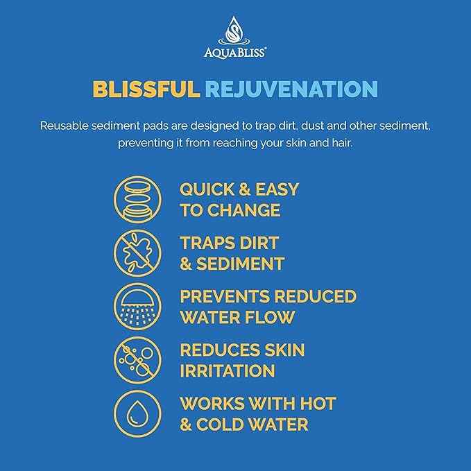 AquaBliss SF400 HD Revitalizing Shower Filter - Latest High Output Filtration + TurboSpa 3 Inch High Pressure Shower Head + AquaBliss SFC400 HD Revitalizing Shower Filter Replacement Cartridge
