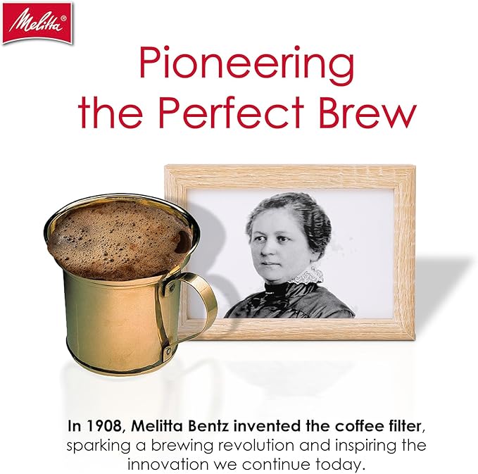 Melitta #4 Cone Coffee Filters, Natural Brown, 100 Count, Pack of 6