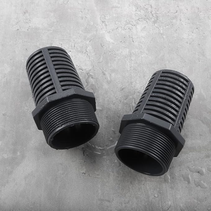 TOMEX 2 Inch Threaded Suction/Overflow Strainer, Screen Strainer 2 Inch (2 Pack)