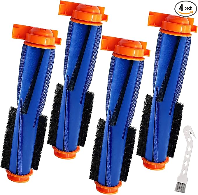 Replacement Parts for Shark AI AV2501S AV2511AE AV2610WA AV2501AE RV2502AE RV2400WD RV2610WD AV2310AE RV2310AE UR250BEOUS UR2500SR rv2410wd AI Ultra 2- in-1 Robot Vacuum, 4 Pack Main Brush - AquaVibe