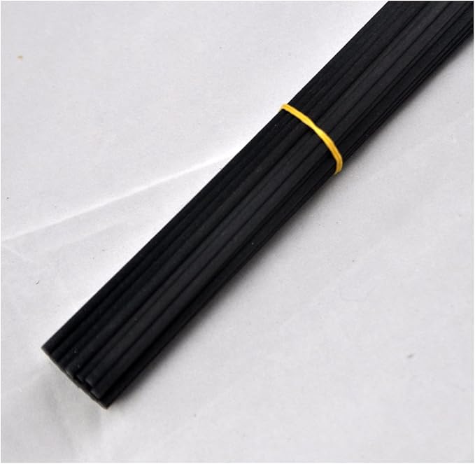 50 Pieces Fiber Reed Diffuser Replacement Refill Sticks for Aroma Fragrance (Black, 12" x3.5mm) - AquaVibe