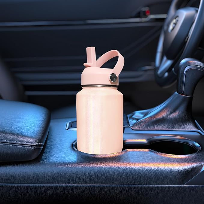 SENDESTAR Water Bottle,Wide Mouth Stainless Steel Vacuum Insulated Double Wall Keep Liquids Cold or Hot All Day,Sweat Proof Sport Design,Fit Car Cup Holder,Buling Buling Pink,40 Ounces