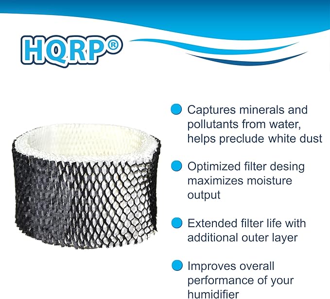 HQRP HWF62 Humidifier Wick Filter A for Holmes HWF62CS HM1100 HM1450 HM1300 HM1600 HM1760 HM1761 HM1700 HM1701 HM5100 HM1910 HM1740 Models Replacement