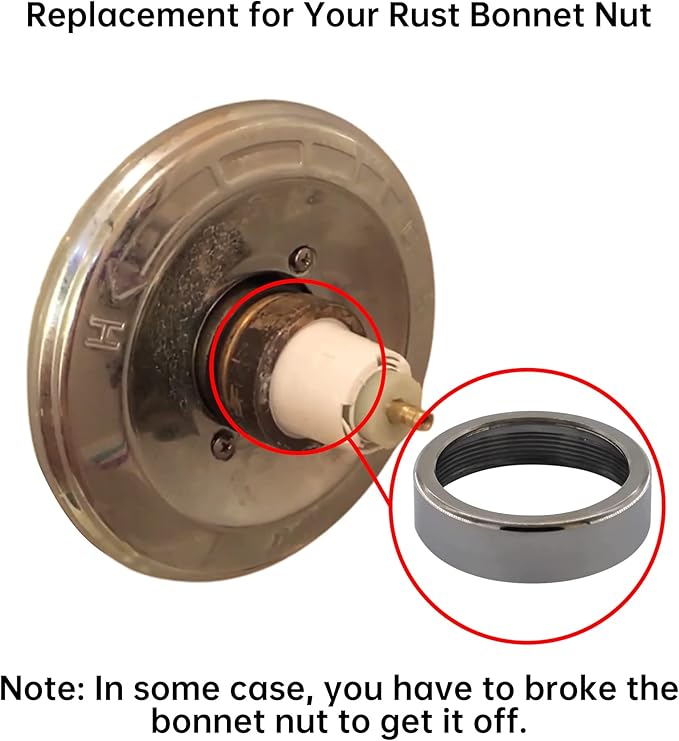 RP19804 Shower Cartridge Replacement for Delta 1300/1400 Series, Compatible with Delta Monitor Rough-in Valve and Single-Hanlde Trim Kit, Include RP22734 Bonnet Nut Replacement