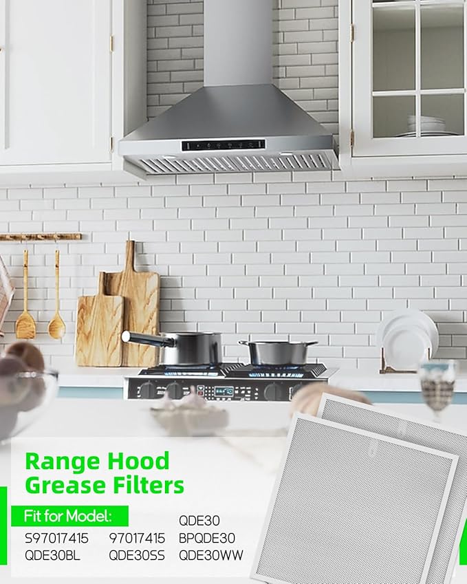 Replacement Aluminum Filters Fit for Broan 97017415 S97017415，Range Hood Grease Filters 13.9" x 13.7" 2 Pack