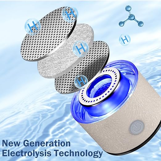New Hydrogen Water Generator Bottles, Portable Hydrogenated Water Bottle with SPE PEM Technology, 420ml Hydrogen Water Bottle Generator, Rechargeable Ionizer Machine for Home, Office, and Travel