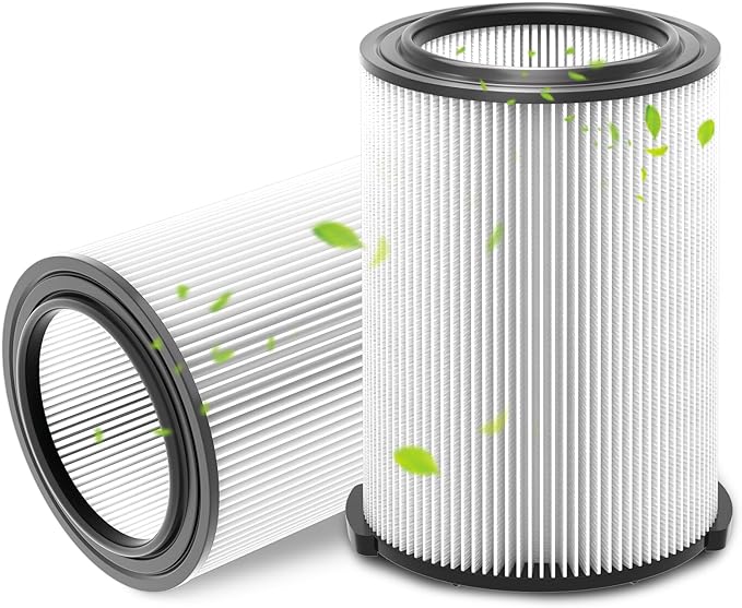 2 Pack Standard Wet/dry Vac Filter Vf4000 Compatible with RIDGID Vacs 5-20 Gallons Vacuum Cleaner, Replacement Vf4000 filter - AquaVibe