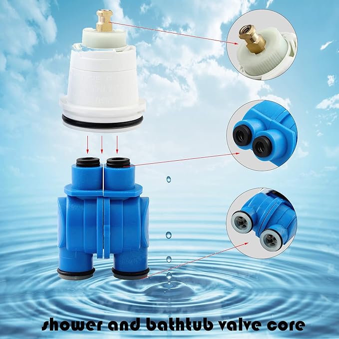RP19804 Pressure Blance Shower Cartridge Assembly Replacement for 1300/1400 Series Tub and Shower, Fits Select Monitor Valves (1993~2007)-QLXAQLX
