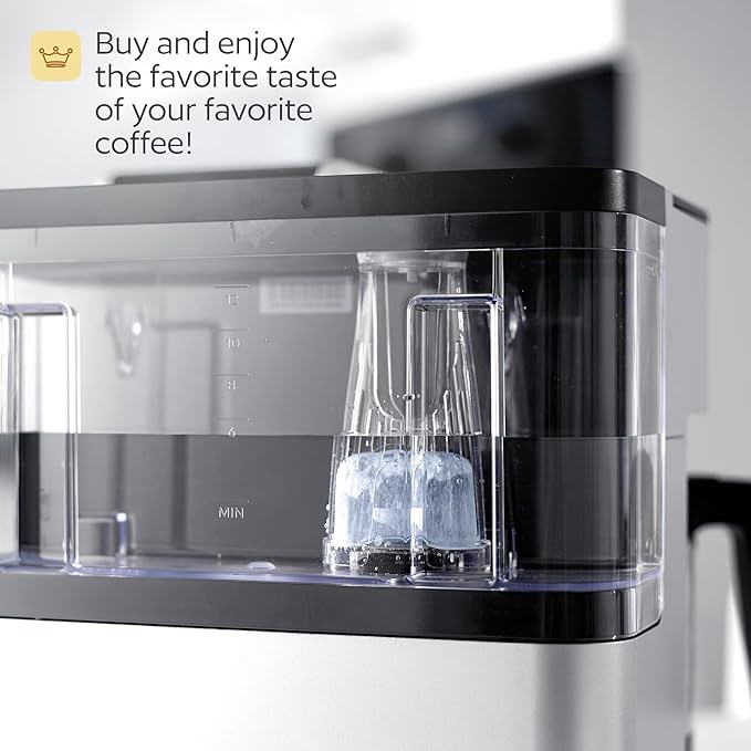 Water Filter Holder and 12 Water Filters for Keurig K-Compact, K-Duo Hot & Iced, K-Duo, K-Duo Essentials, K-Latte - for Use in All Keurig Brewers with Water Reservoir Shorter than 8” Tall - AquaVibe