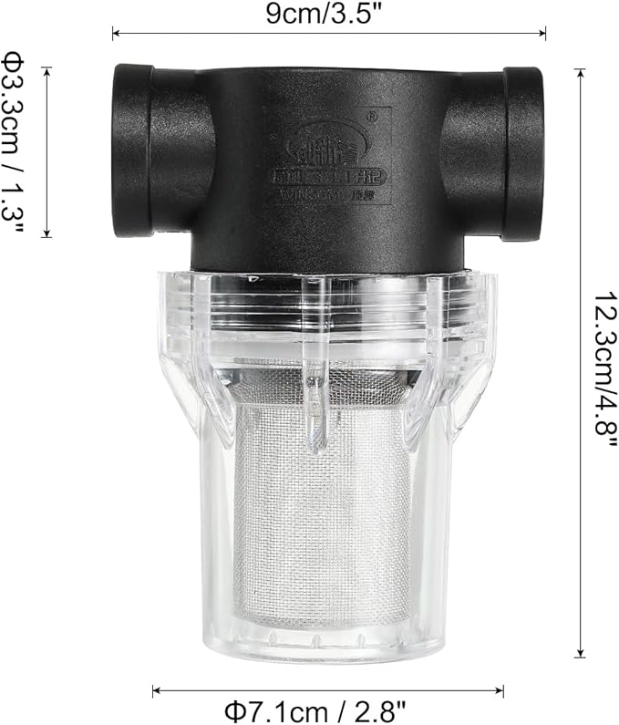 PATIKIL 3/4 Inch Water Pump Strainer Filter, Pipe Water Pump Strainer with 80 Mesh Stainless Steel Filter Screen for Irrigation Garden
