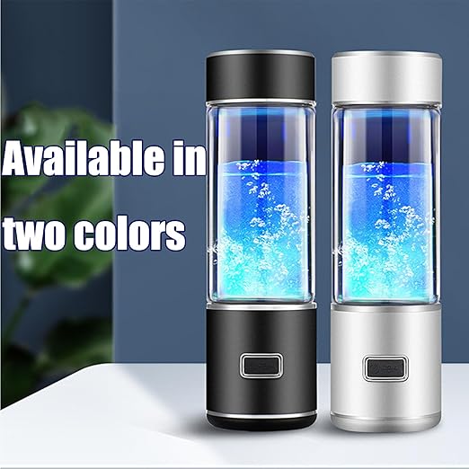Portable Hydrogen Water Bottle Generator,Improve Water Quality Glass Hydrogen Water Ionizer Machine,Ion Bottles Hydrogen Water Ionizer,A:Silver