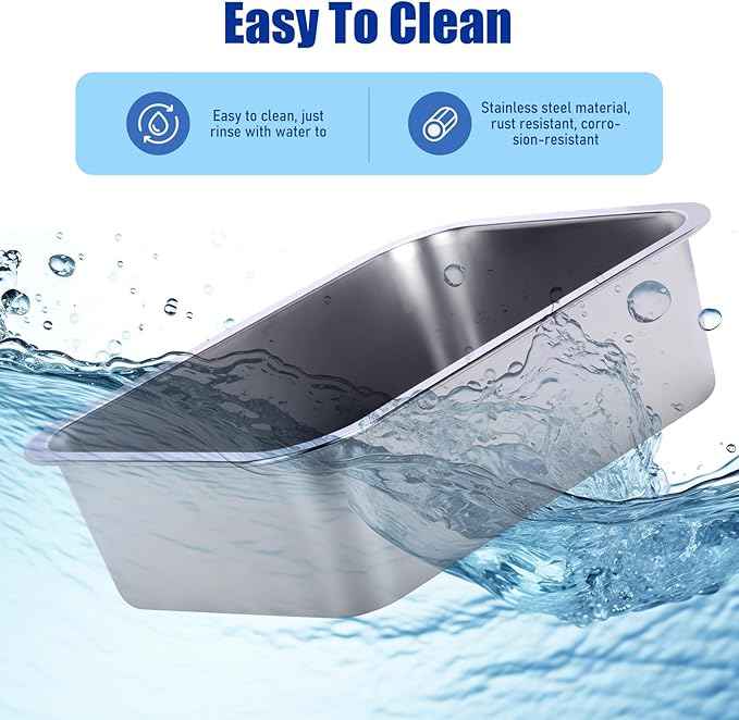 3 Gal Automatic Dog Water Bowl Dispenser for Dogs Metal Auto Pet Waterer Bowl Wall Mounted Self Refilling Water Trough with Float Valves Pet Waterer for Livestock Dogs Cat Horse