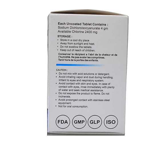 4 gm Overhead & Underground Water Tank Purification Tablets Jar of 20 Tablets for Purifying Water Tanks 1 Tablet for 264 Gallons Water
