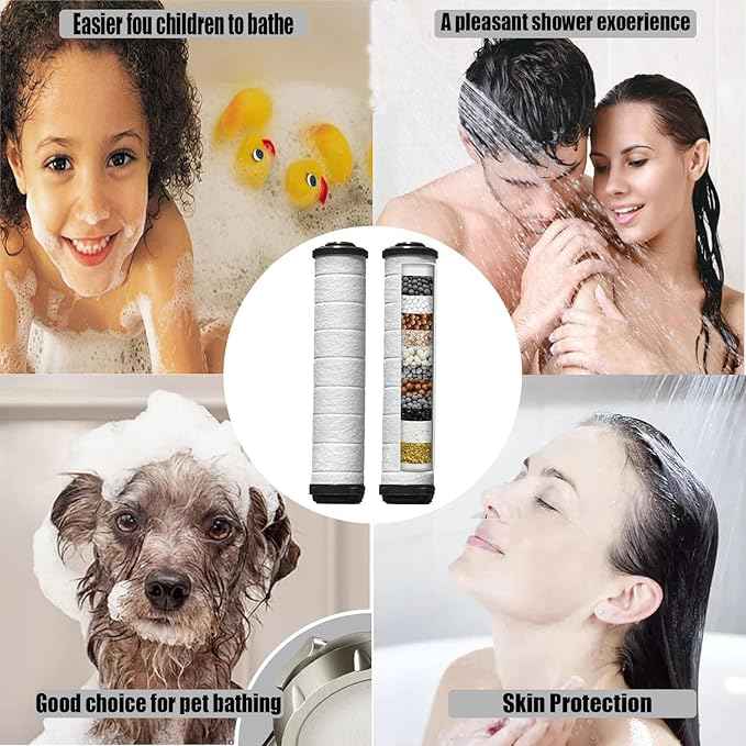 Shower Filter for Handheld Shower Head, Set of 5 Upgraded version Multi-Storey Replacement Filters for Hard Water Remove Chlorine and Harmful Substances,Make Bathing Healthier.