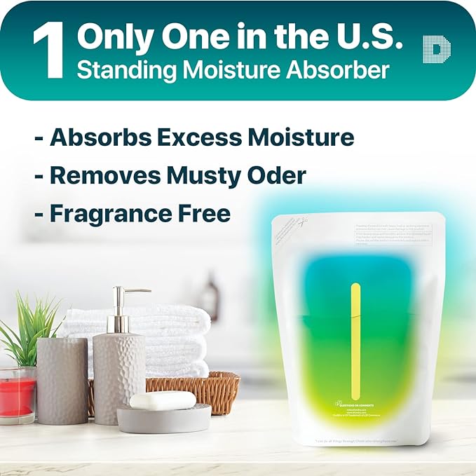 Dry & Dry 10 Pack Standing Moisture Absorbers for Basements, Closets, Bathrooms & Laundry Rooms