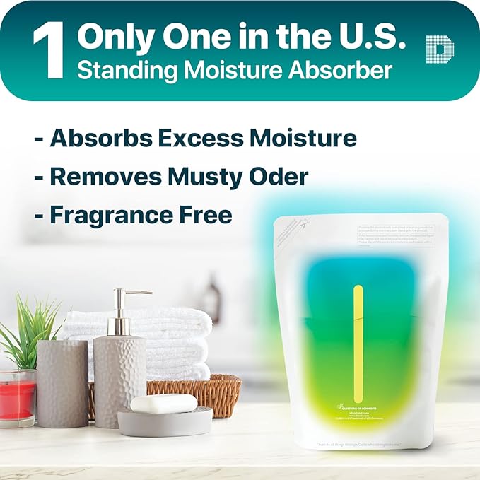 Dry & Dry [3 Packs Standing Moisture Absorbers to Control Excess Moisture for Basement, Closets, Bathrooms, Laundry Rooms - Moisture Absorbers Moisture Absorber - AquaVibe