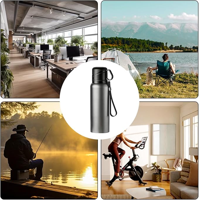 Double wall vacuum Leakproof stainless steel wide mouth insulated water bottle;tea tumbler with infuser,cup,lid;smart thermoses hot drinks;thermal flask ice coffee with led digital temperature display