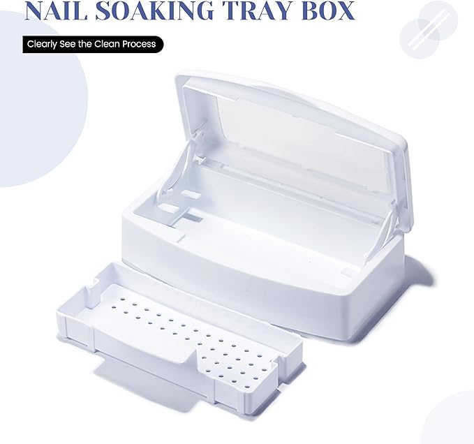 Nail Tools Cleaner Box for Makeup Nail Art Tool Tweezer Eyelash Nail Manicure Hari Salon Tattoo Tools Cleaning