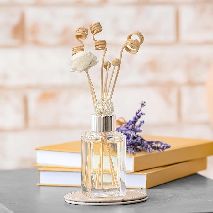 Loopeer 180 Pcs Reed Diffuser Sticks Set - Rattan Fragrance Diffuser and Flower Reed Sticks for Aromatherapy - Natural Volatile Replacement Refill Sticks for Aroma - AquaVibe