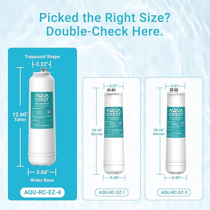 AQUA CREST RC 4 EZ-Change Premium Water Filter Replacement, Replacement for Culligan® RC-EZ-4, IC-EZ-4, US-EZ-4, RC-EZ-3, DuPont® WFQTC30001, WFQTC70001, 2K Gallons (Pack of 1)
