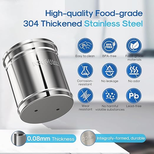 ICEPURE 3-Stage Gravity Water Filter System with Water Level Window, 304 Stainless Steel Countertop Gravity fed Water Filtration System with 2 Filters and Stand, Reduce 99% Chlorine, 3G High Capacity