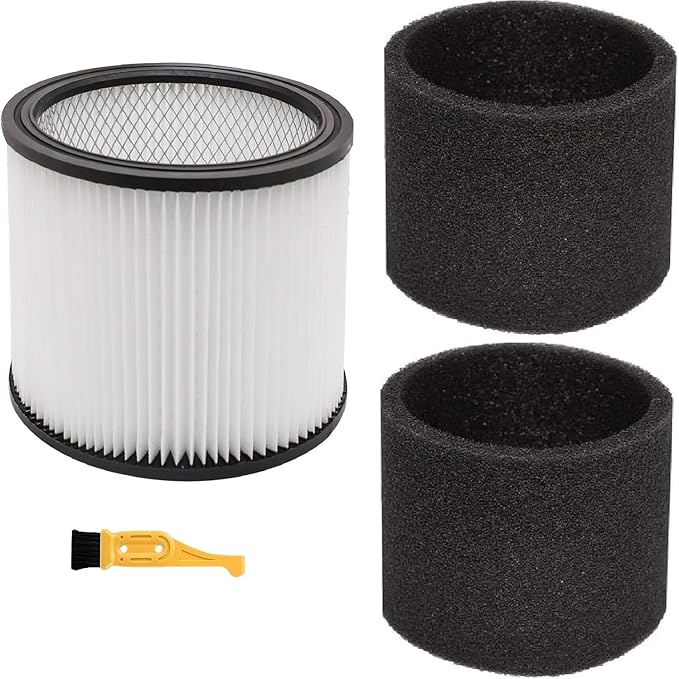 Replacement Filter Compatible with Shop-Vac 90304 90350 90333 90585, 2PCS Foam Sleeve, fits most Wet/Dry Vacuum Cleaners 5 Gallon and above - AquaVibe