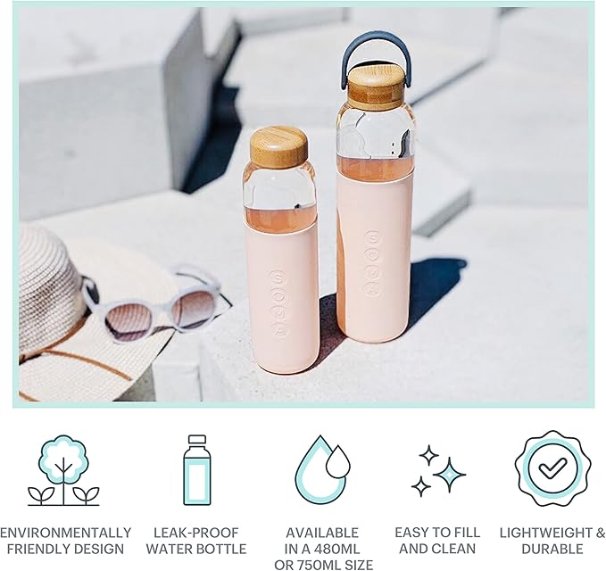 Full Circle V.2 17 oz. Glass Water Bottle - Blush