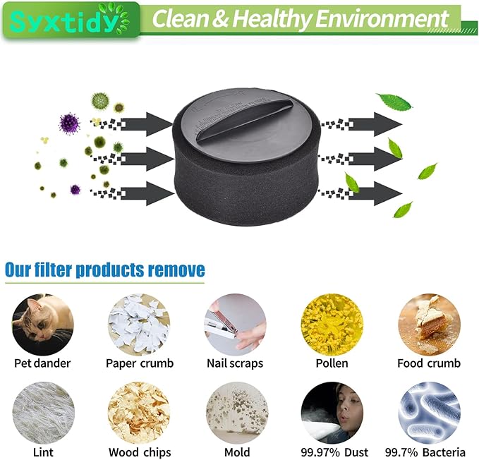Filter Replacement for Bissell Powerforce Helix Rewind Pet Compact, Turbo Bagless Deluxe Vacuum, Part 203-7913,32r9,1240,82H1,2037913,62x5,65793,68c71, 2 Pack - AquaVibe