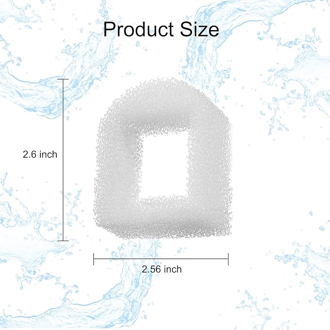 Pet Fountain Filter Replacement, Compatible with Multiple Pet Water Dispensers Water Bowl (16 Carbon Filters+16 Foam Filters)