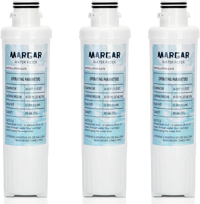 MIWF6200 Water Filter, Filter Cartridge Compatible with Midea® MRS26D5AST and MRQ22D7AST Models Water Filters, MIWF6200 Water Filter Replacement for Sharp® SJWF200 Filters (3 PACK)