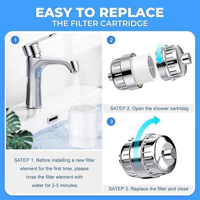 sf100 Multi-Stage Shower Filter Replacement for NIROKET For aqua bliss® shower filter cartridge sf100 for shower filter replacement of Similar Design 15 and 20 stages (4-Pack)