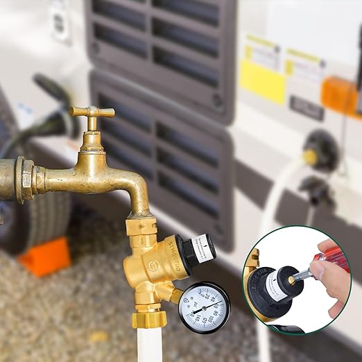 STMOUTUO RV Water Filter and RV Water Pressure Regulator