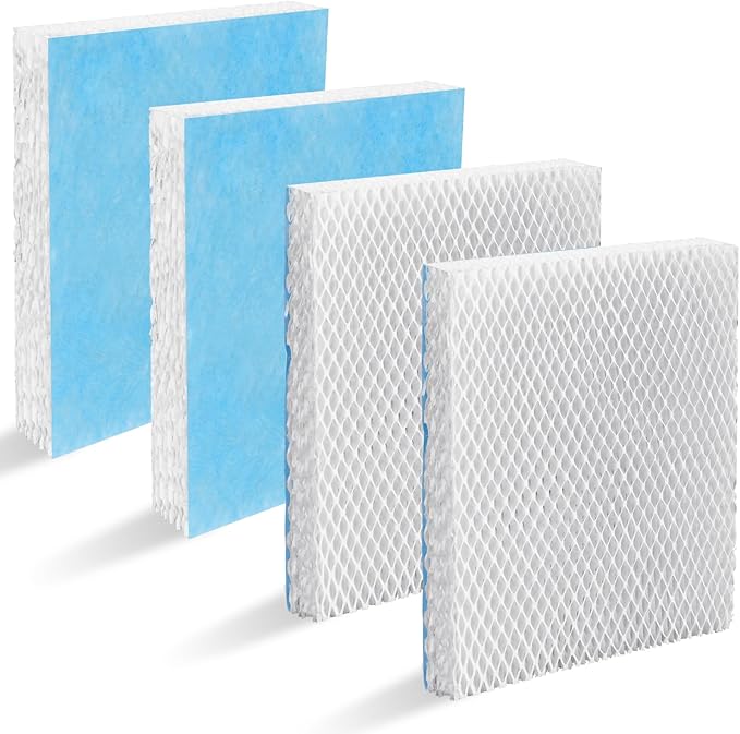 Lemige 4 Pack HFT600 Humidifier Filters T Compatible with Honeywell Humidifier HEV615 and HEV620, Compare to Part HFT600T HFT600PDQ, Upgraded HFT600PF1 Replacement Wicking Filter T