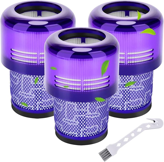 V15 Vacuum Filters Replacement for Dyson V11 Torque Drive V11 Animal V11 Extra, Replacement Part # 970013-02, 3 Pack - AquaVibe