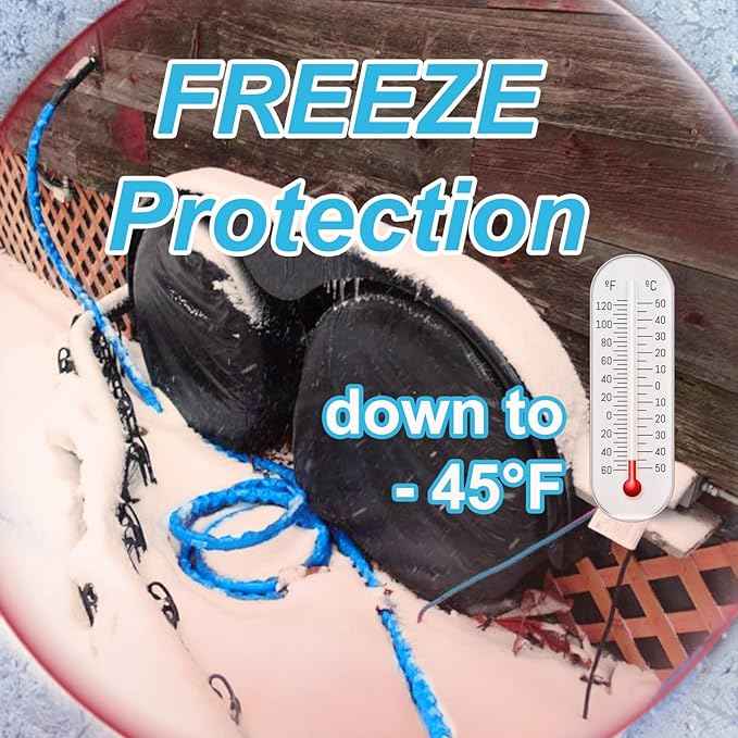 Heated Water Hose for Rv (30ft L x 5/8"ID) 4.0 Upgraded Function with Energy Saving Thermostat to Keep Drinking Water Running in down to -45℉, Designed for RV Campers,with Storage Bag, Anti-Freeze