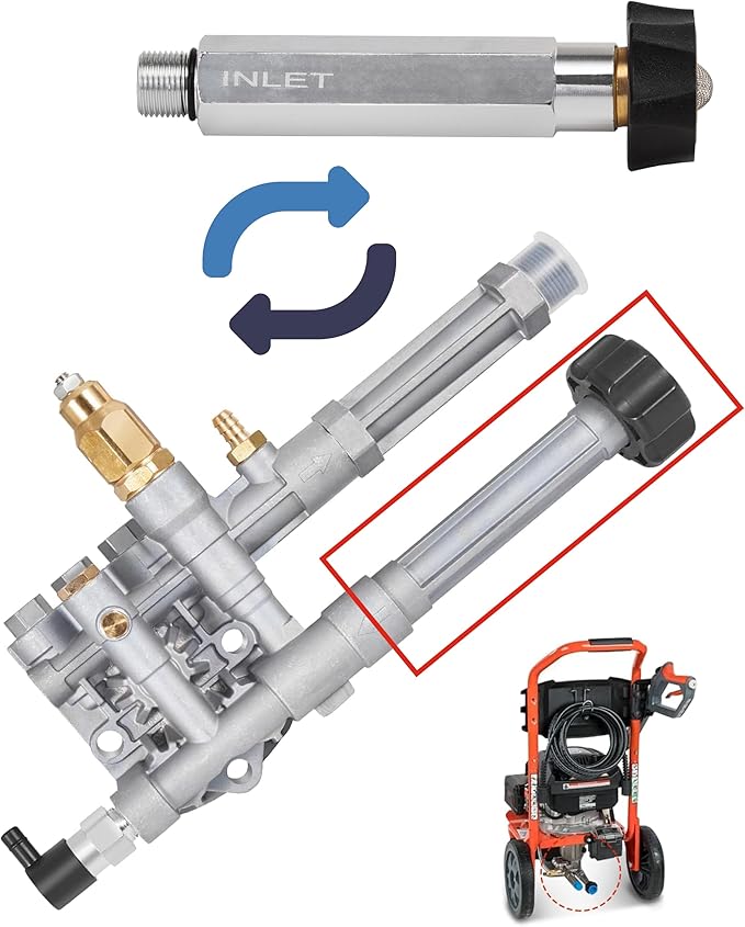 Pressure Washer Pump Inlet Tube for 201496GS 190632GS Compatible With Annovi Reverberi Homelite Himore - AquaVibe
