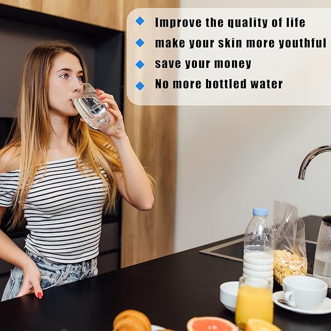 12GPM Ultraviolet Water Filter Replacement for Whole House Reverse Osmosis Drinking Water System, 3s to Fill a 200ml Water Cup, 55W,110V,+1 Extra UV Tube