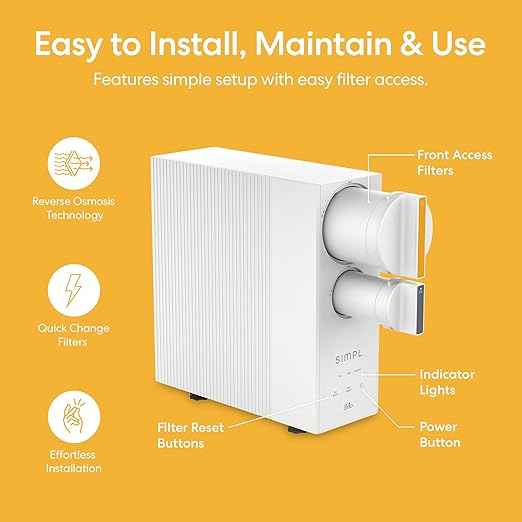 Brio SIMPL Reverse Osmosis Tankless Water Filter System for Clean Drinking Water | 4-Stage Undersink 0.0001 Micron RO Filtration | Reduces PFAS, Dirt, Rust, Chlorine, VOCs & Heavy Metals | 600 GPD