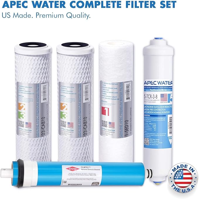 APEC Water Systems Ultimate RO-Hi Top Tier Supreme Certified High Output Fast Flow Ultra Safe Reverse Osmosis Drinking Water Filter System