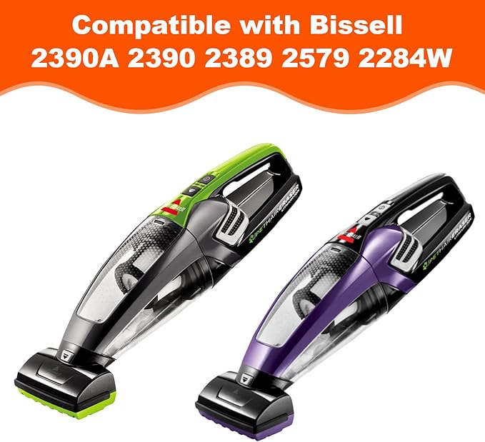 3 Pack Handheld Vacuum Filter for Bissell Pet Hair Eraser Lithium Ion Hand Vacuum filter Replacement 2390 2390A 2389 2579 2284W Replaces 1614203 1614212 1614204 with 1 Little Brush for Gift - AquaVibe