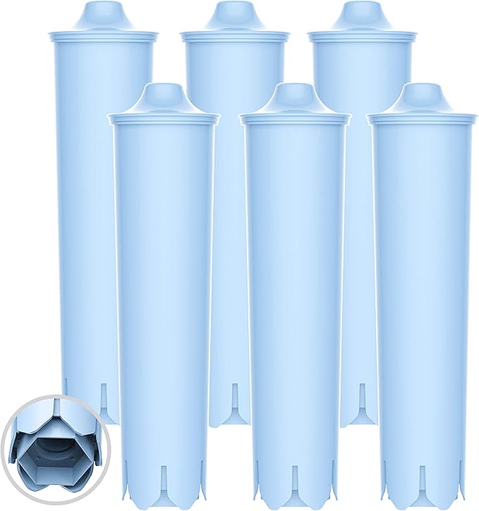 EcoAqua Replacement Filter, Replacement for Jura® Clearyl/Claris Blue Capresso® Clearyl Coffee Machine Water Filter, Pack of 6