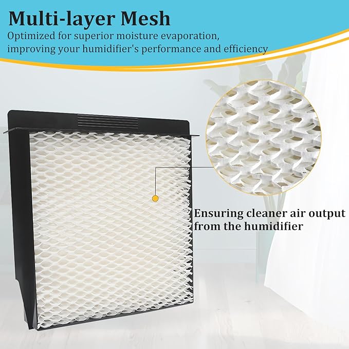 1040 Super Humidifier Wick Filter for Essick Air AIRCARE B40 7D6 100 CM330ABLK CM330AWHT CM330DBLK CM330DWHT E35000 E27000 2PCS - AquaVibe